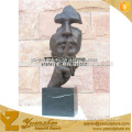 cast bronze abstract statue of half face for indoor decoration